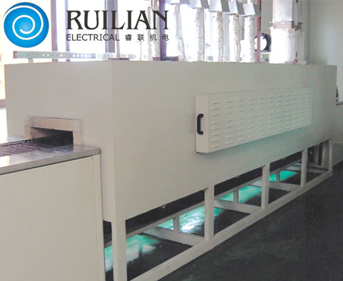 خط فرن النفق ذو درجة الحرارة العالية بالطلاء بالرش 60KW 100KW